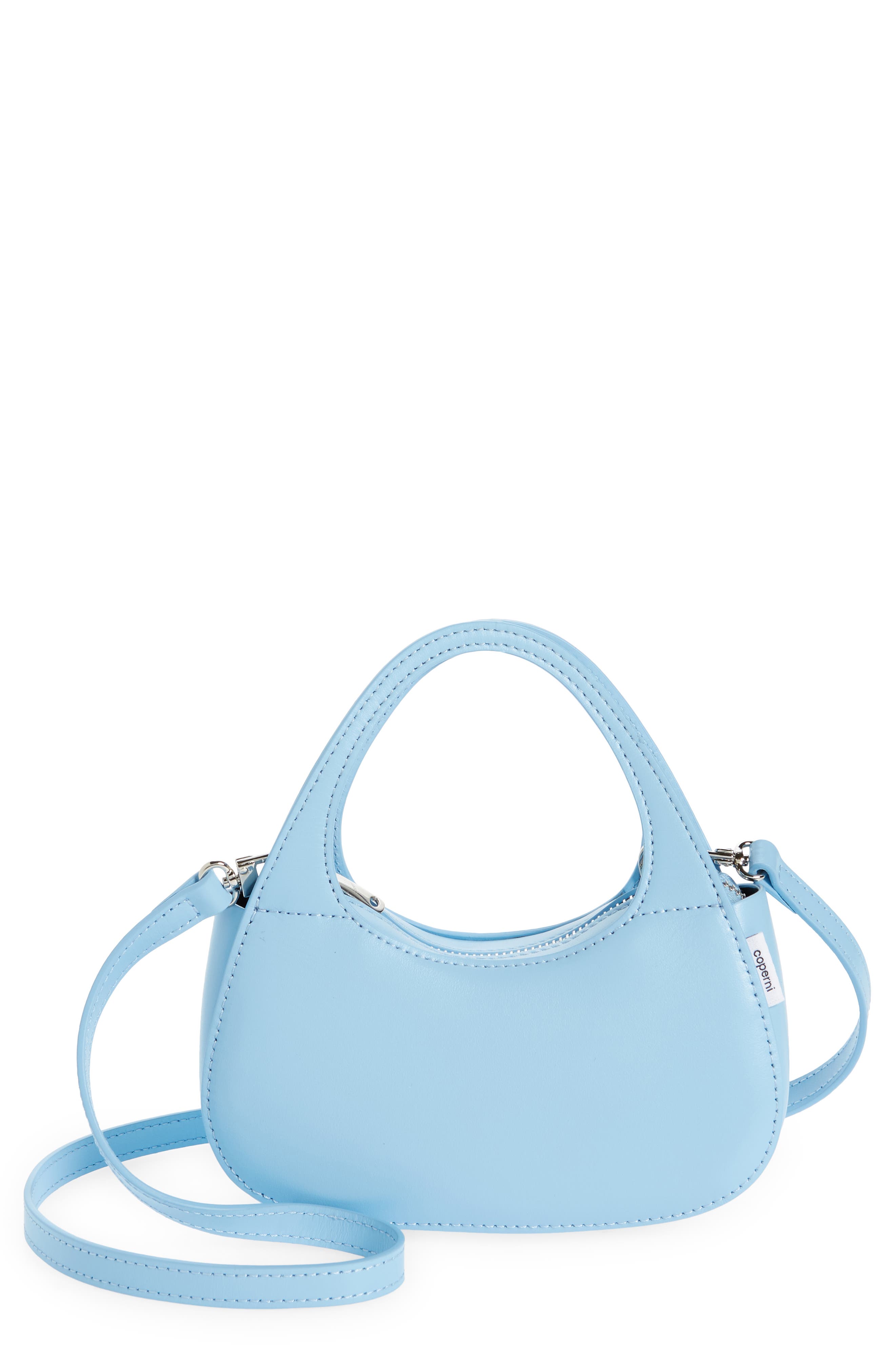 Coperni Micro Swipe Baguette Leather Top Handle Bag, Main, color, 