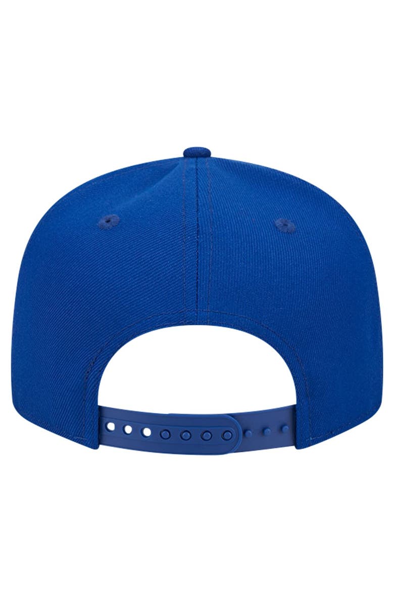 New Era Men's New Era Royal Golden State Warriors Evergreen Script Side Patch 9FIFTY Snapback Hat, Alternate, color, 