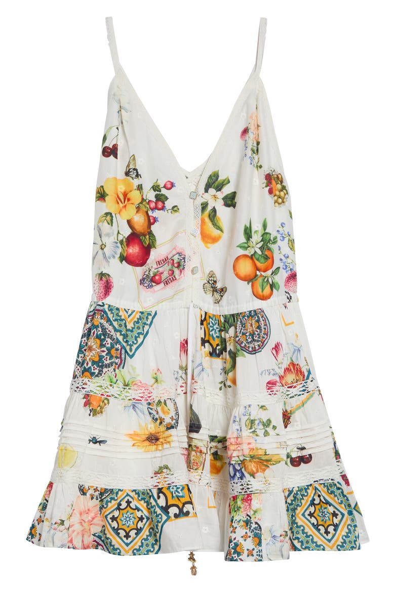 Magic of the Mercado Print Cotton & Silk Sundress, Main, color, MAGIC OF THE MERCADO