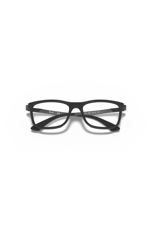 Ray Ban Ray-ban 46mm Square Optical Glasses In Black