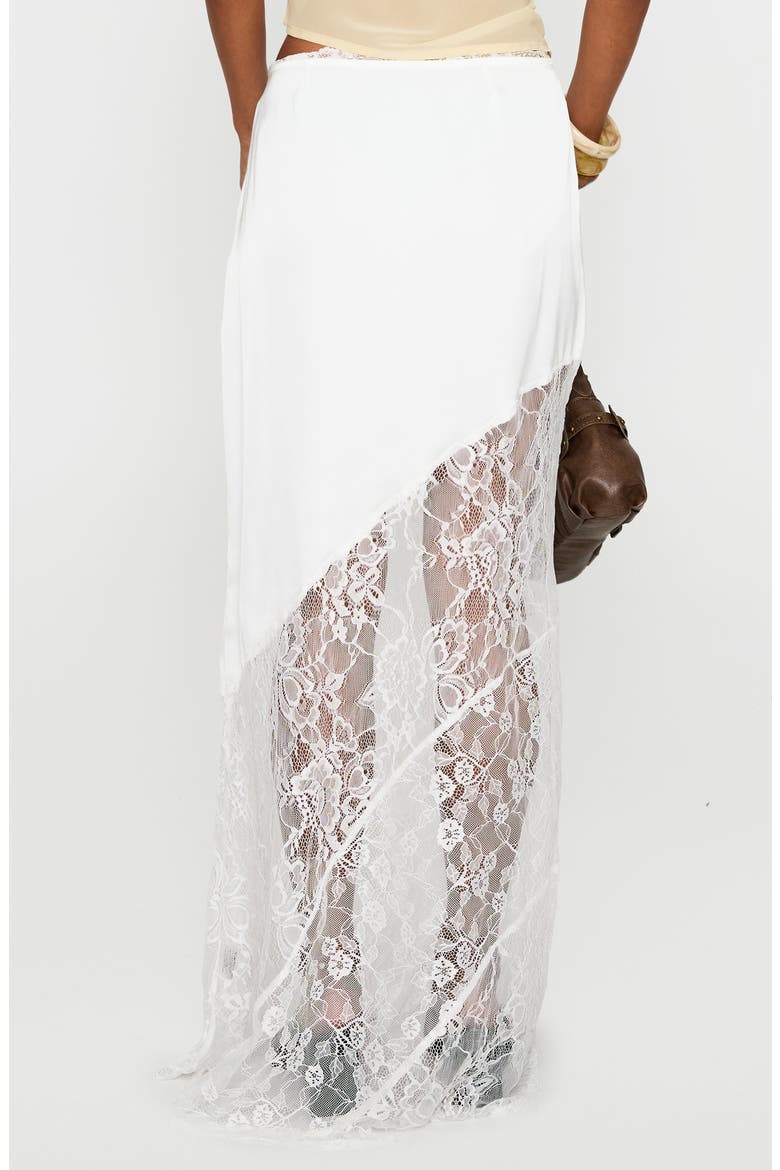 Castelli Lace Maxi Skirt, Alternate, color, WHITE