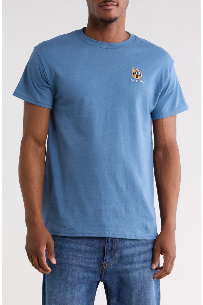 Out Of Luck 8-Ball Embellished Tee, Main, color, BLUE