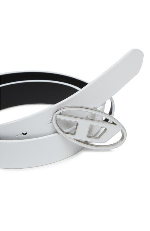 Diesel 25 Mm Reversible Belt With Oval Buckle In Metallic