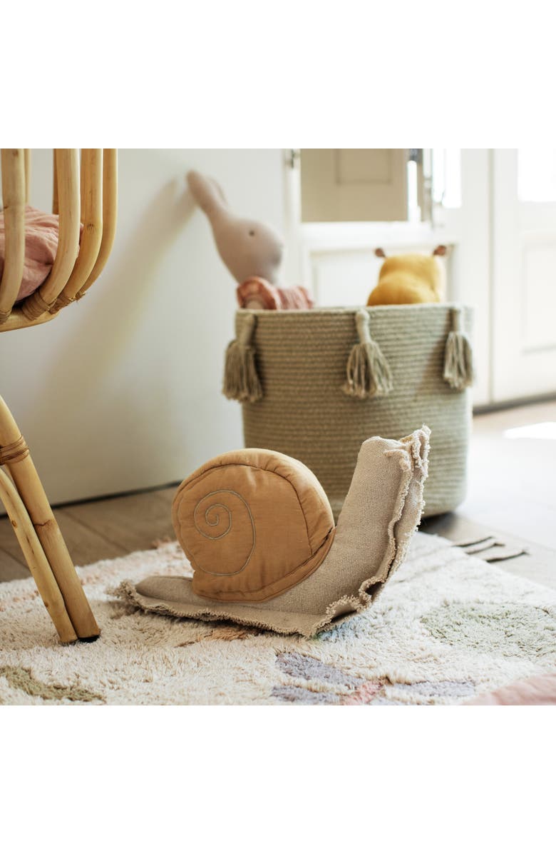 Lorena Canals Cushion Lazy Snail, Alternate, color, Natural, Honey