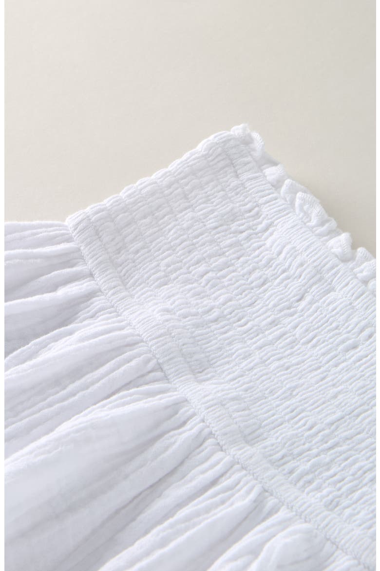Kids' Smocked Waist Shorts, Alternate, color, WHITE