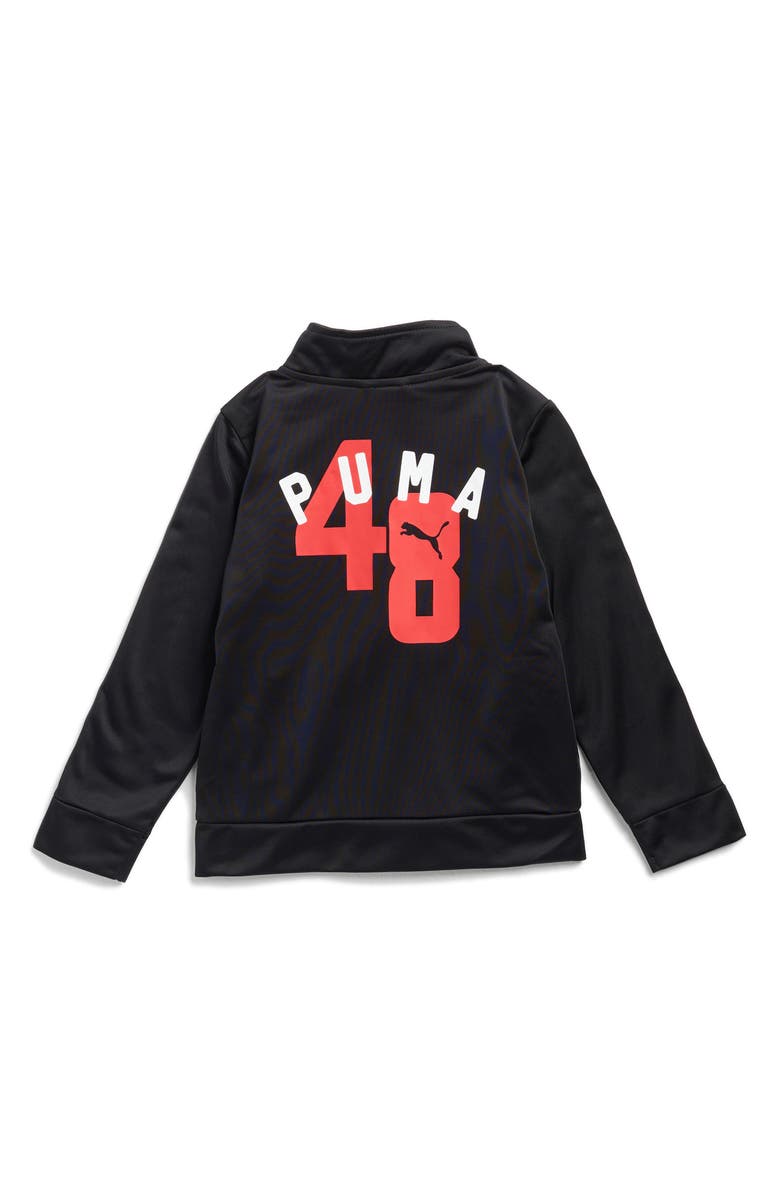 PUMA Kids' Logo Print Tricot Track Jacket & Joggers Set, Alternate, color, Black