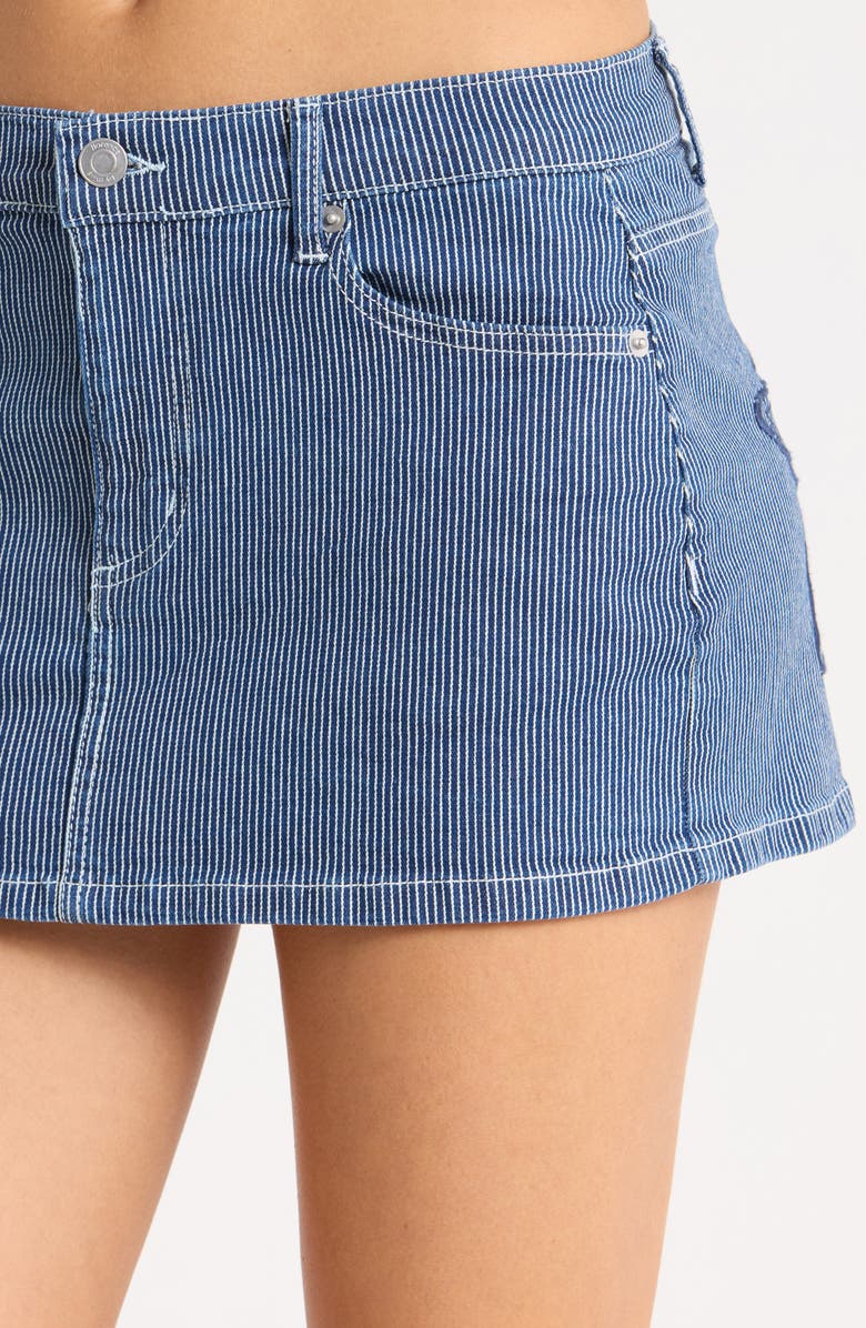 Florence by Mills Pinstripe Denim Miniskirt, Alternate, color, Denim Stripe