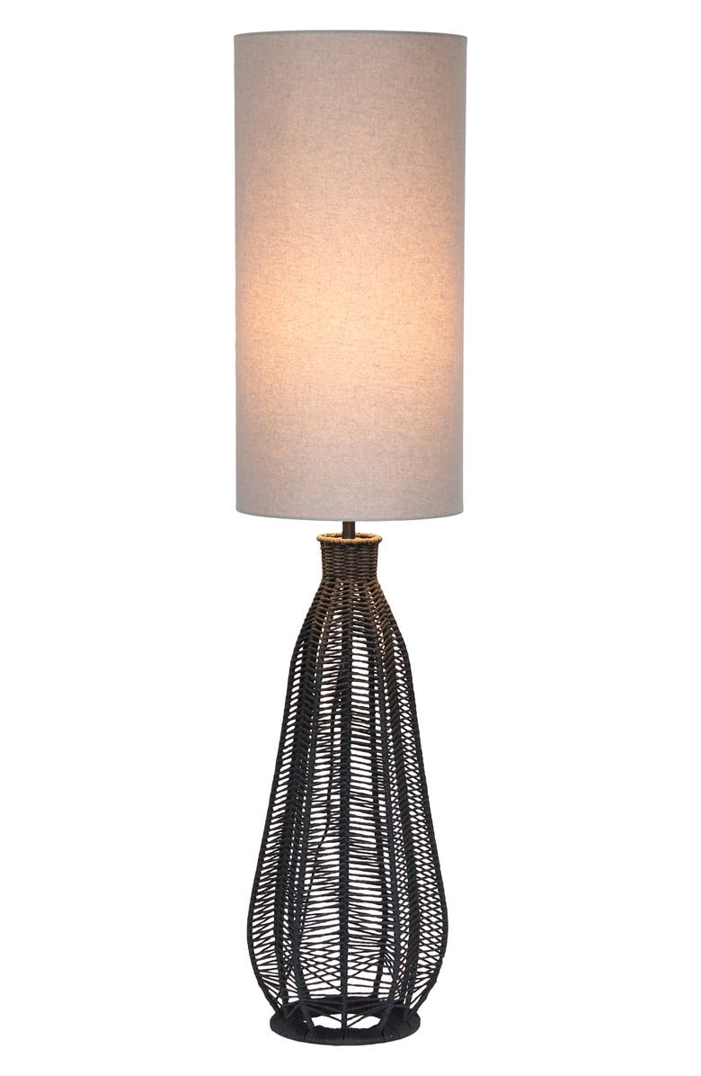 LALIA HOME Paper Lamp Floor Lamp, Alternate, color, Black