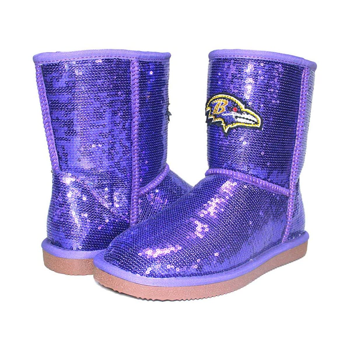 CUCE Women's Cuce Baltimore Ravens Sequin Boots, Alternate, color, 