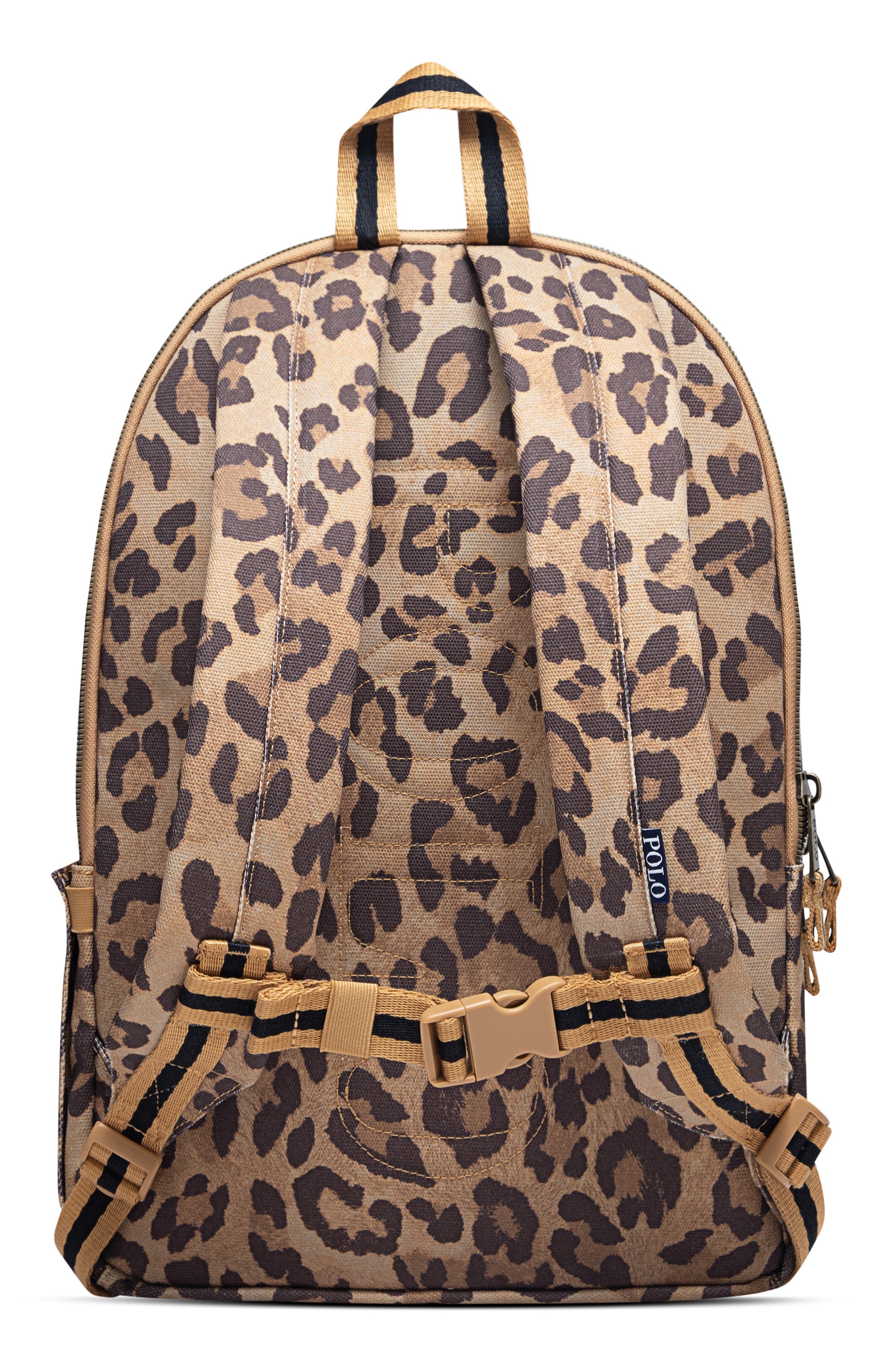 Kids' Varsity Leopard Print Backpack, Alternate, color, APPLE CINNAMON