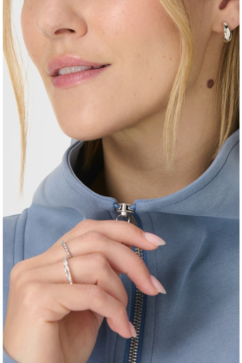 Sand Wash Half Zip Sweatshirt, Alternate, color, LUXE BLUE