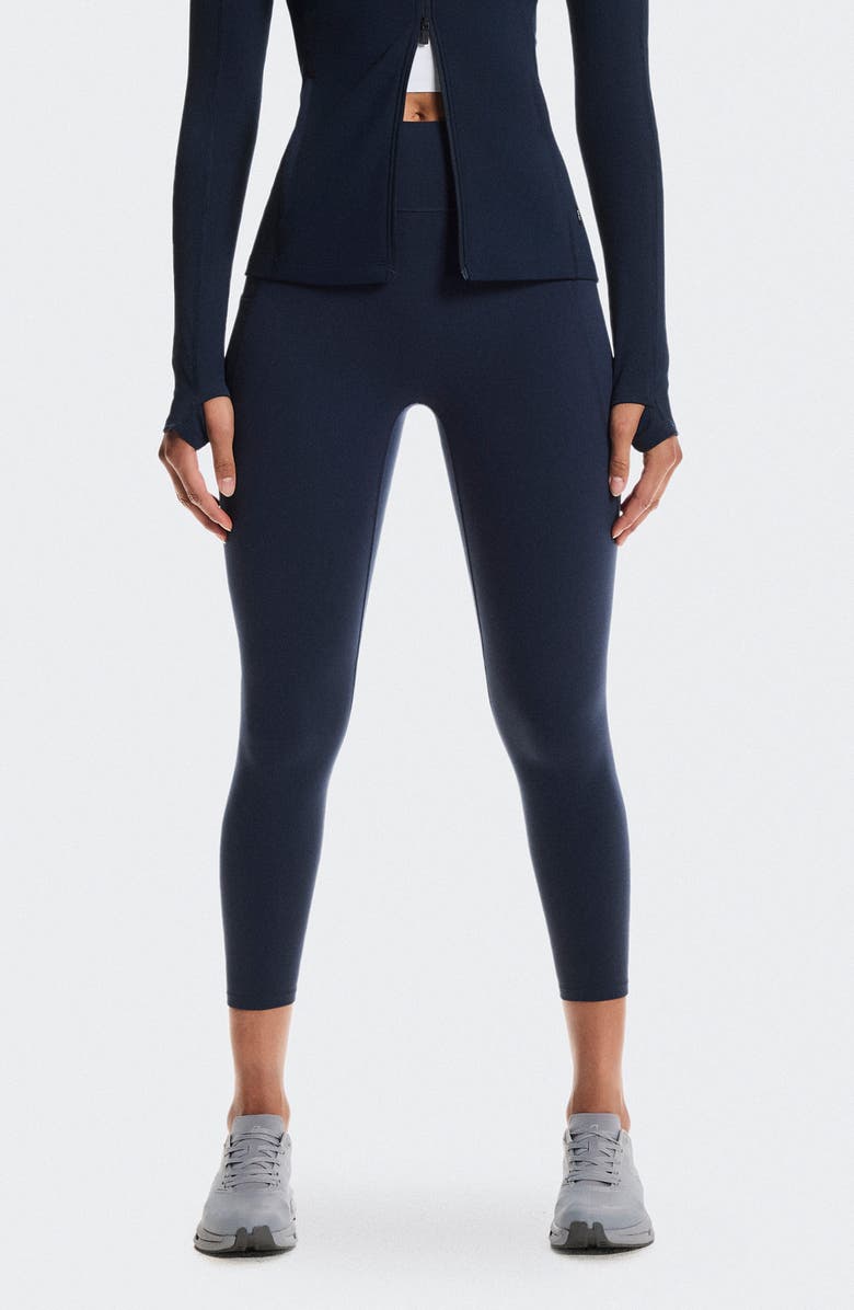 On High Waist 7/8 Studio Tights, Main, color, Navy