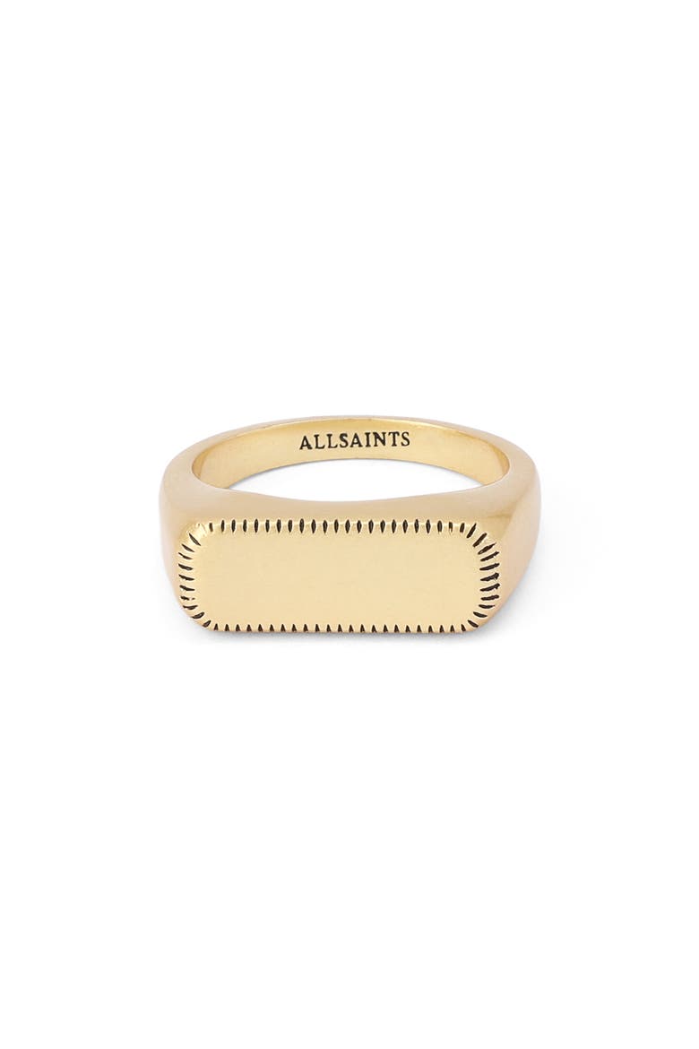 Smooth Signet Ring, Alternate, color, VINTAGE GOLD