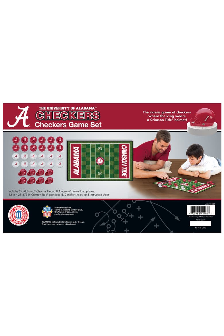 Alabama Crimson Tide Checkers Board Game, Alternate, color, Multicolor