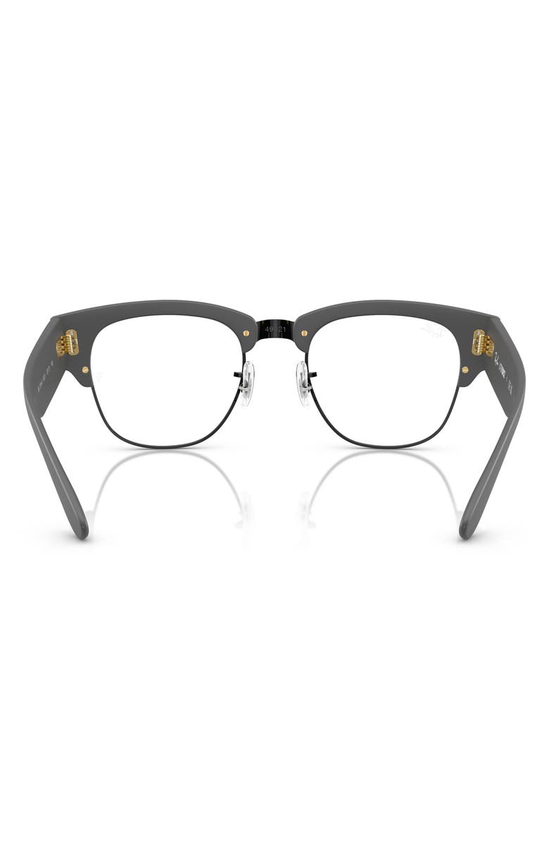 Ray-Ban Mega Clubmaster Liteforce 50mm Square Optical Glasses, Alternate, color, Black Grey