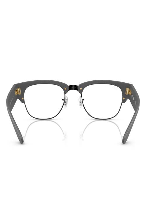 Ray Ban Ray-ban Mega Clubmaster Liteforce 50mm Square Optical Glasses In Black Grey