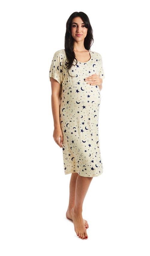Everly Grey Rosa Jersey Maternity Hospital Gown In Neutral