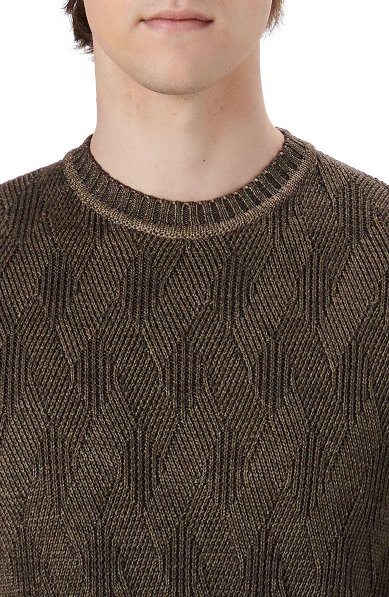 Bugatchi Diamond Stitch Merino Wool Sweater, Alternate, color, 