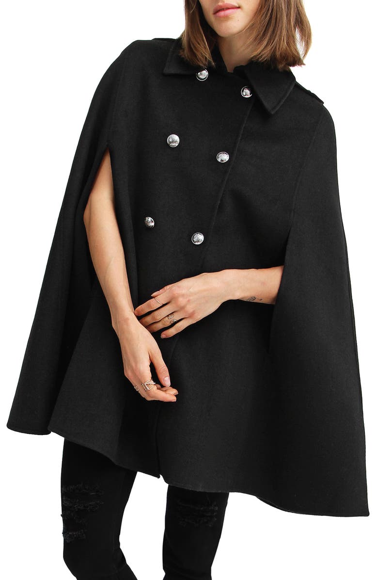 Belle & Bloom On My Mind Wool Blend Cape, Alternate, color,