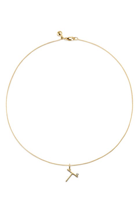 Diamond Initial Pendant Necklace