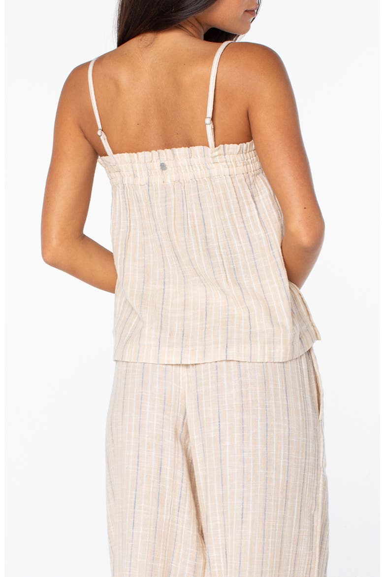 Offshore Stripe Cotton Camisole, Alternate, color, DOESKIN