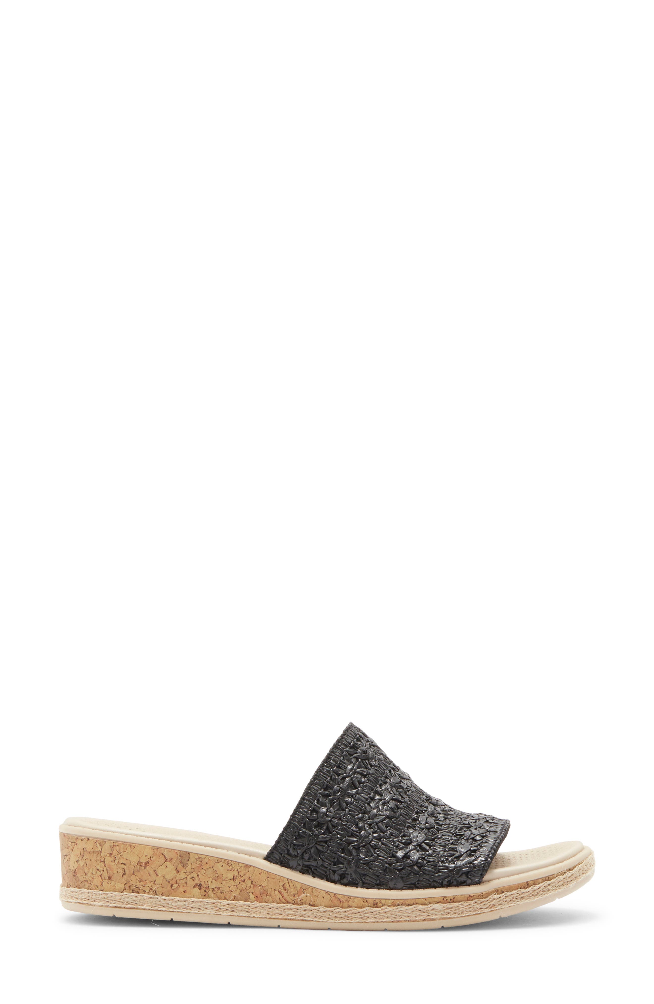 Breezy Slide Sandal, Alternate, color, BLACK / BLACK