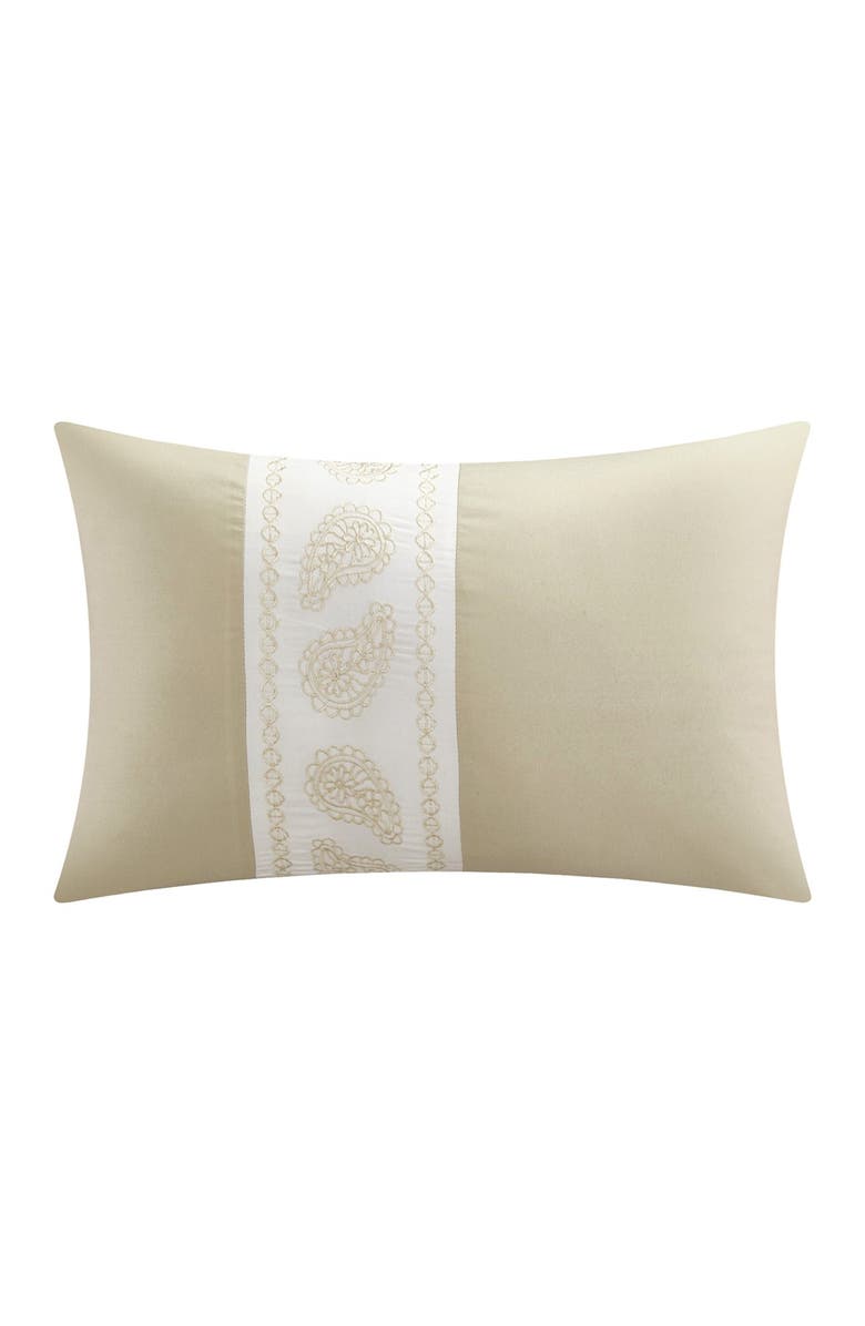 CHIC Queen Keegan Hexagon Embossed Hotel Collection Bed in a Bag - Taupe, Alternate, color,