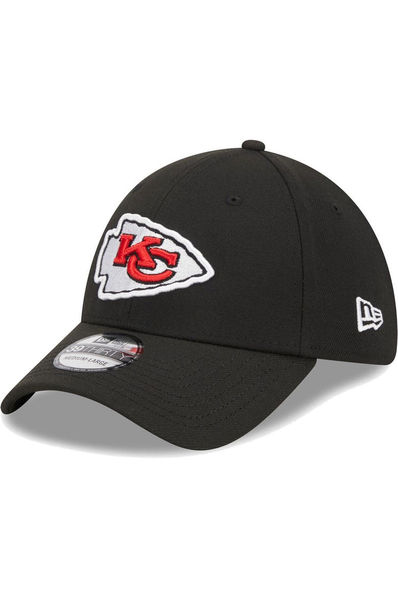 Men's New Era Black Kansas City Chiefs  Main 39THIRTY Flex Hat, Main, color, Black