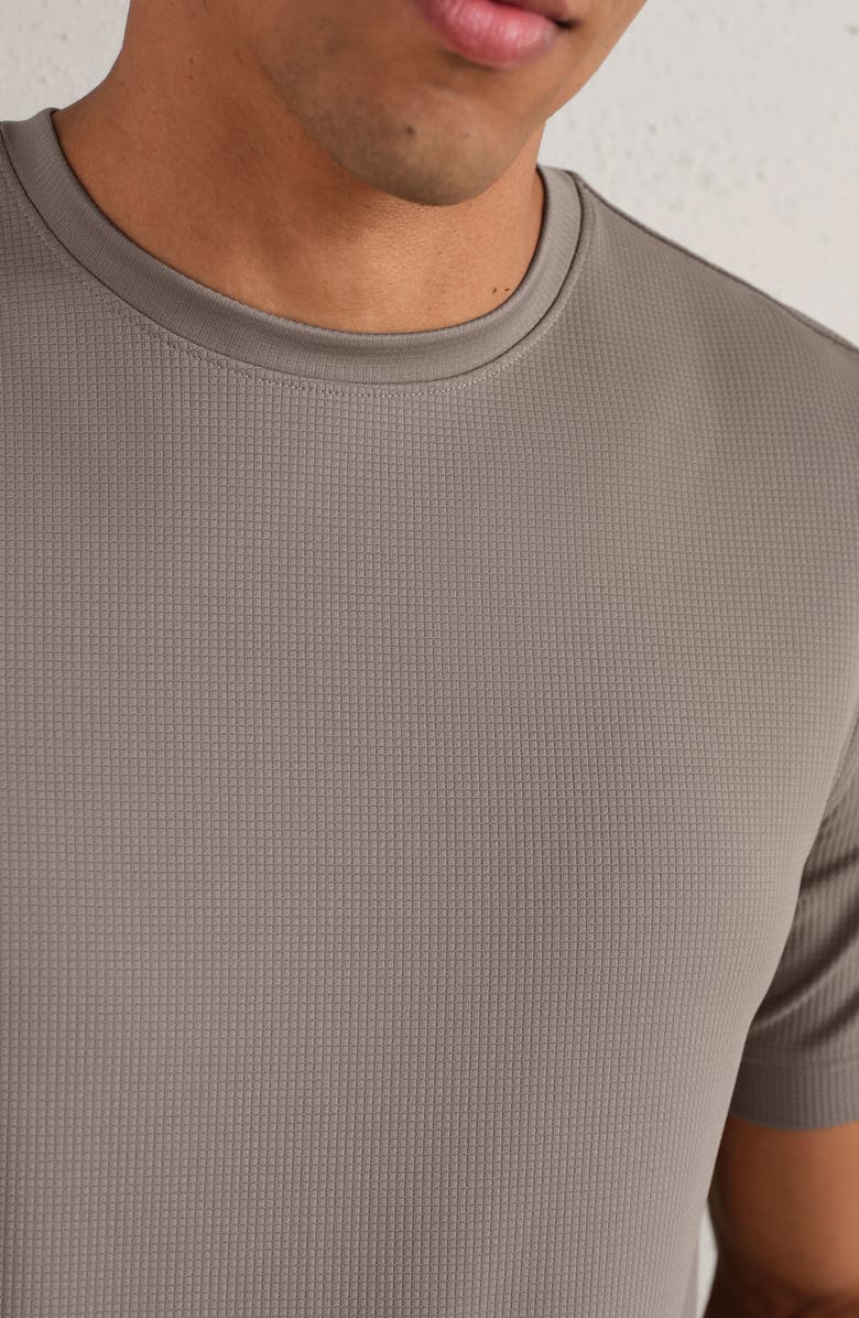 Rhone Waffle Tech Crew T-Shirt, Alternate, color, Foggy Taupe