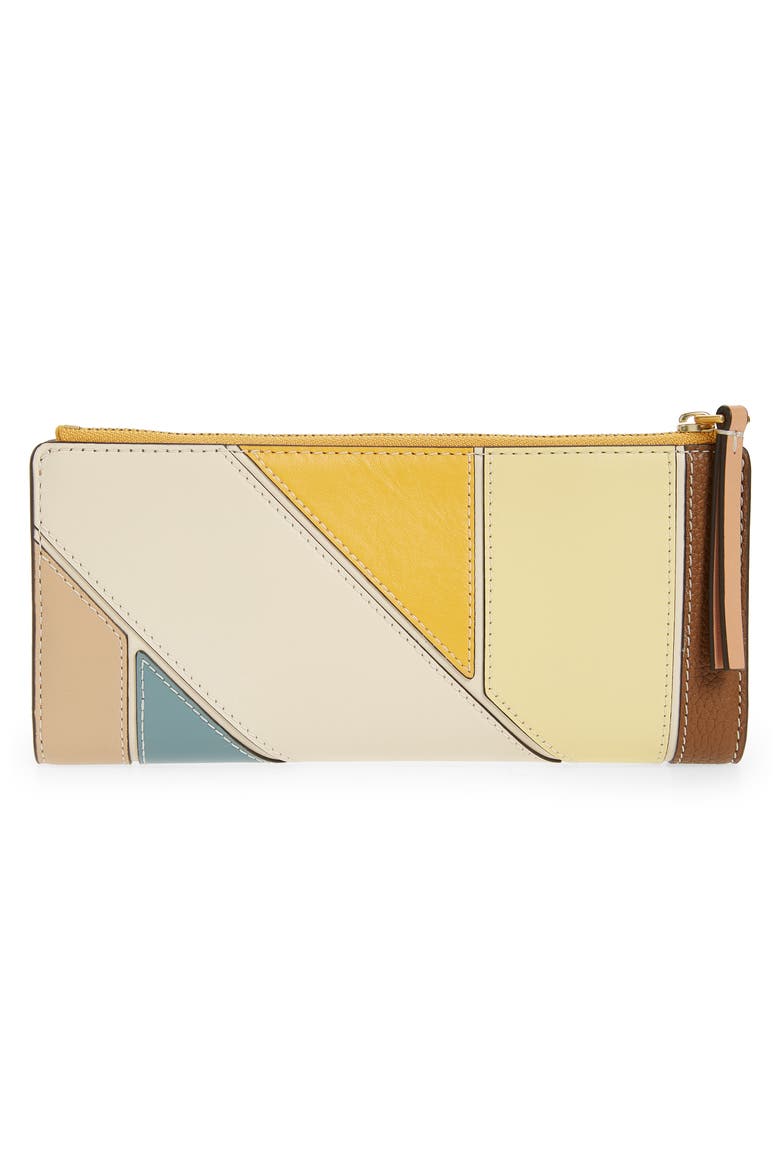 Robinson Patchwork Slim Top Zip Wallet, Alternate, color, NEW CREAM