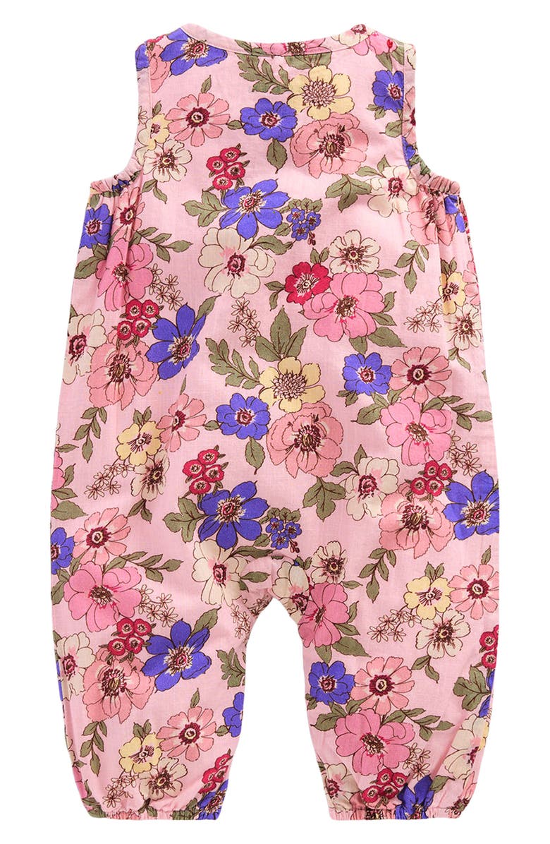 Mini Boden Button-Up Romper, Alternate, color, Pink Floral