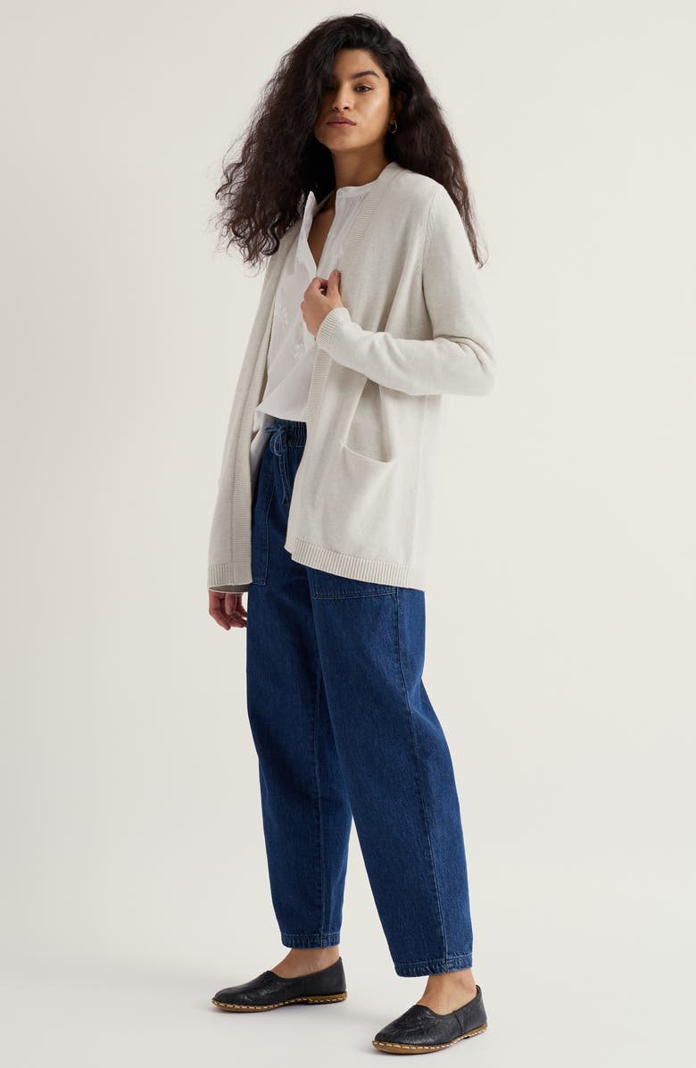 Seasalt Cornwall Riverboat Organic Cotton Cardigan, Alternate, color, Chalk