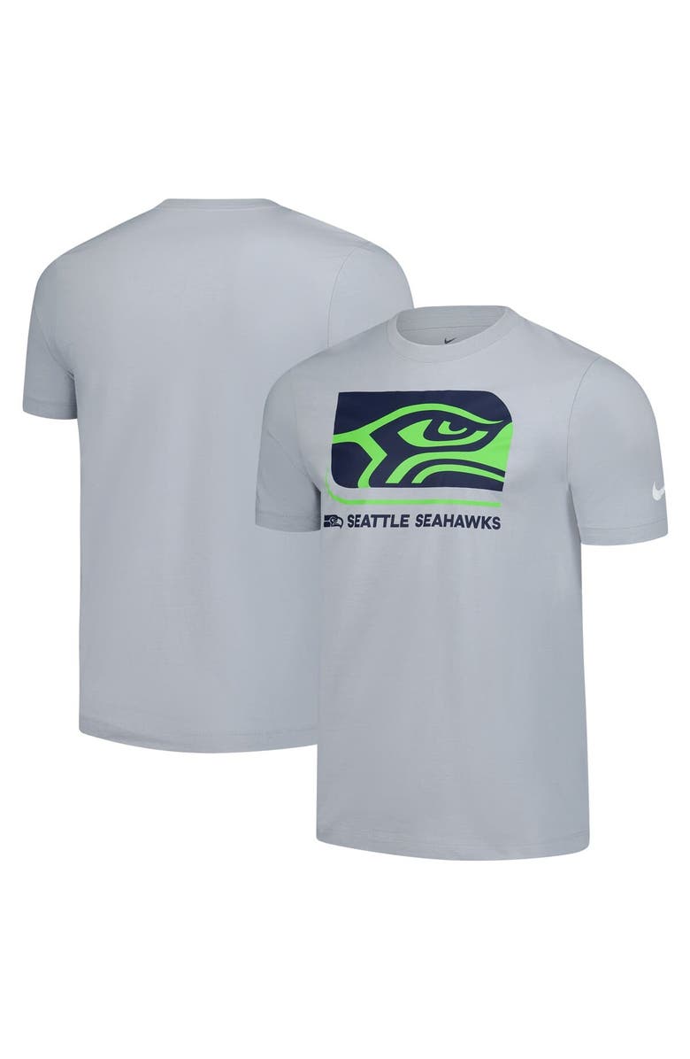 Nike Men's Nike Gray Seattle Seahawks Lockup Essential T-Shirt, Alternate, color, Gray