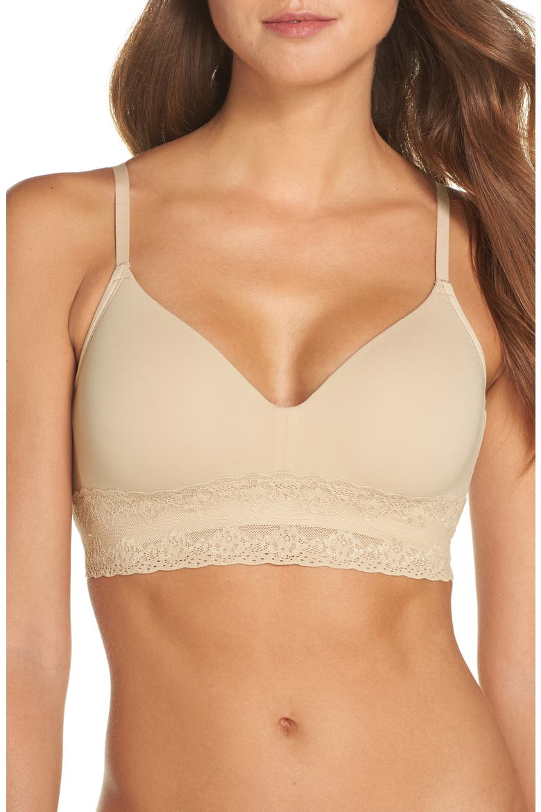 Bliss Perfection Contour Soft Cup Bralette, Main, color, CAFE