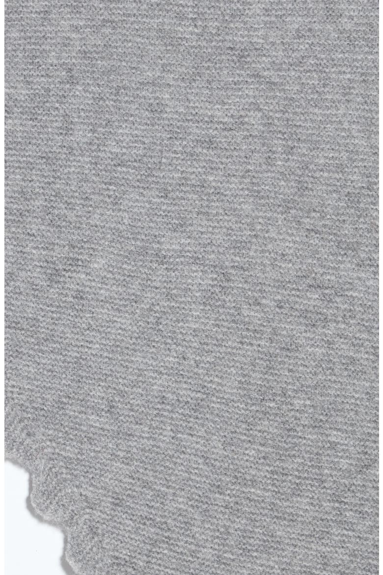 Scalloped Edge Triangle Scarf, Main, color, HEATHER GRANITE