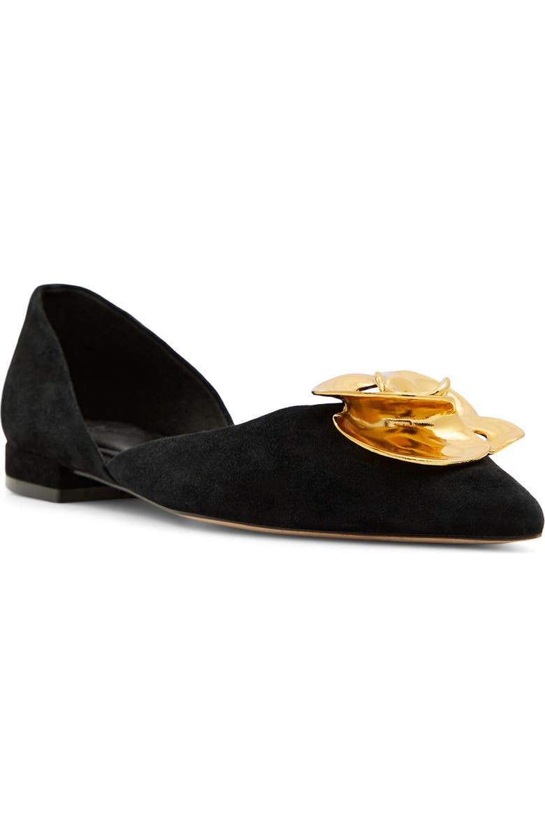 Ted Baker London Emma Rose Half d'Orsay Pointed Toe Leather Flat, Main, color,