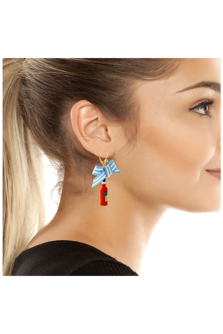 Mismatched Cocktail Earrings, Alternate, color, ORANGE