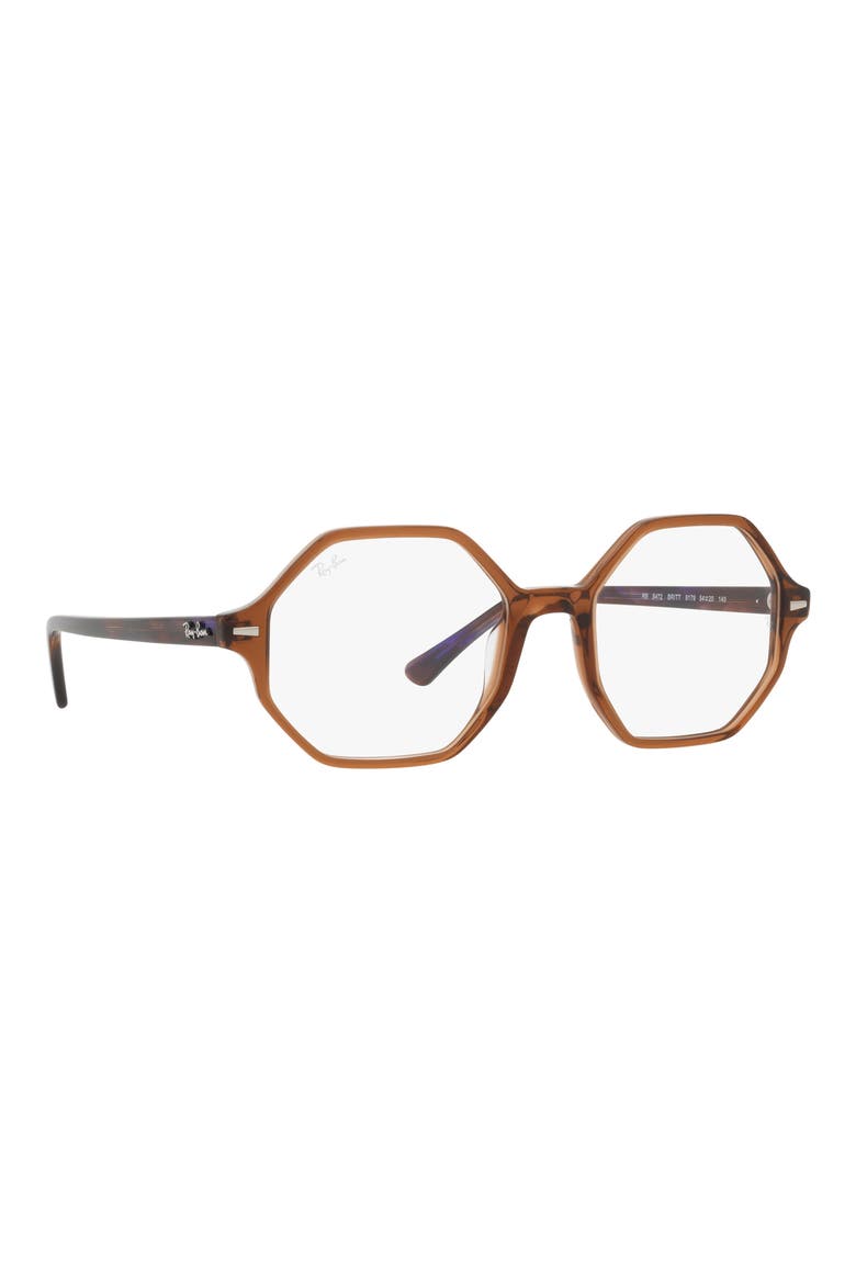 RX5472 52mm Irregular Optical Glasses, Alternate, color, TRANSPARENT BROWN