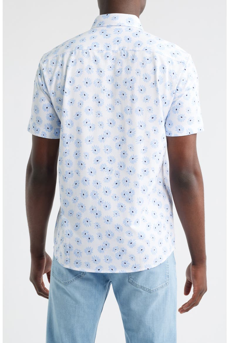Roan Ken Floral Short Sleeve Button-Up Shirt, Alternate, color, LIGHT BLUE