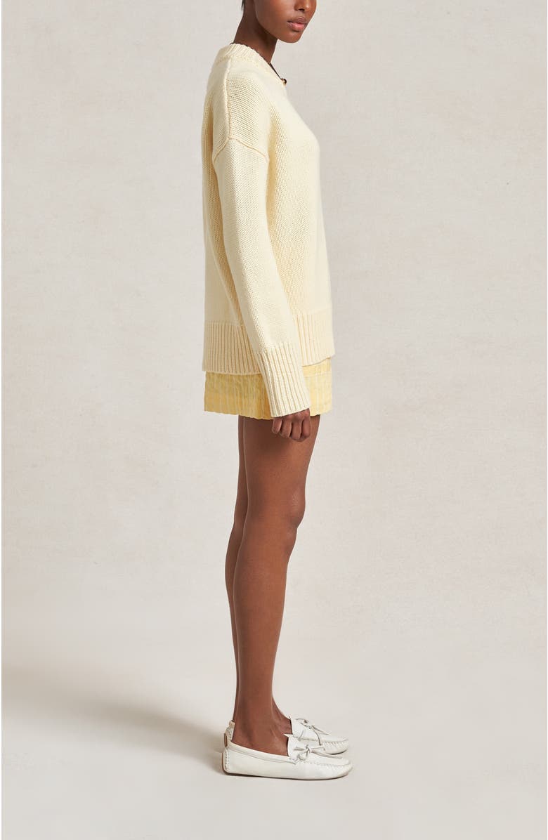 La Ligne Solid Marin Sweater, Alternate, color, Butter