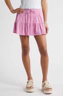 BP. Smocked Waist Tiered Miniskort