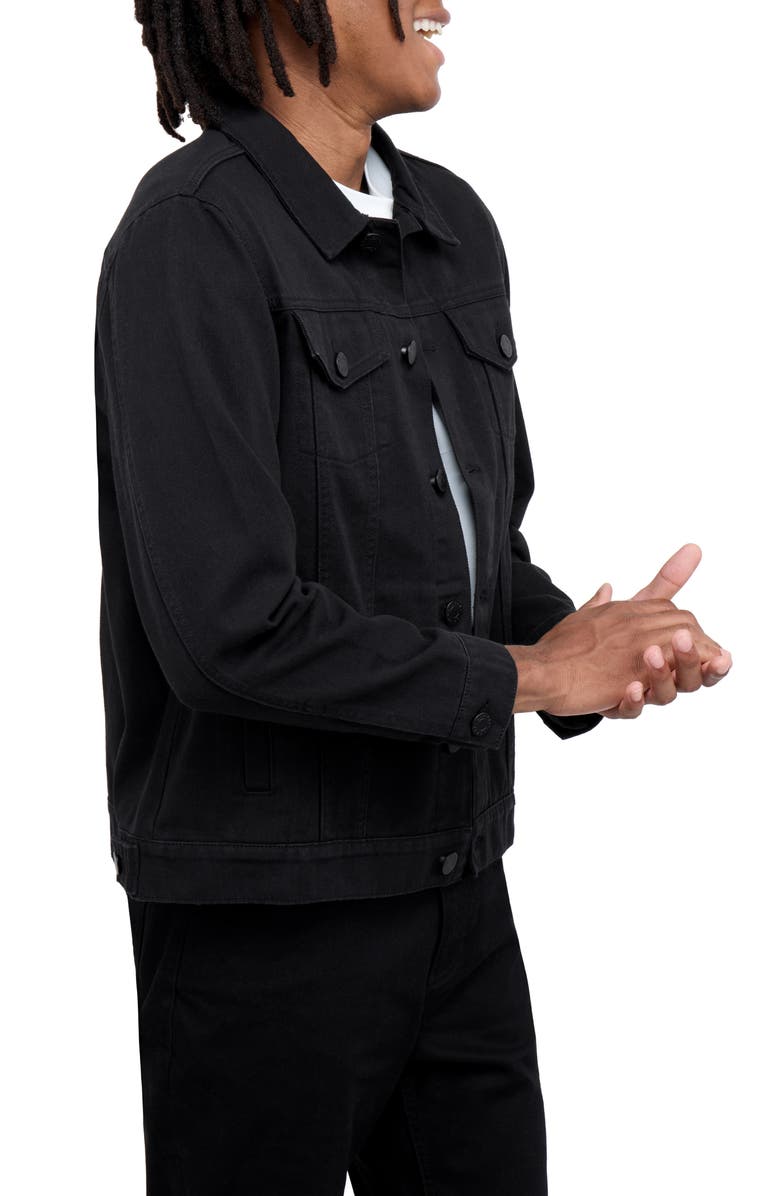 XRAY Slim Washed Denim Jacket, Alternate, color, Jet Black