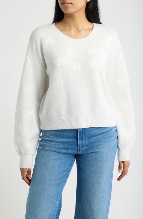 Embroidered Floral Sweater