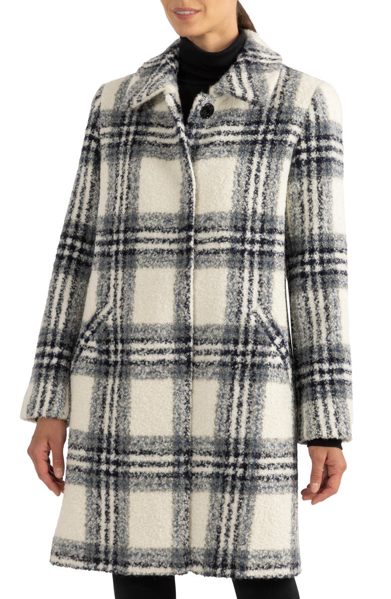 Sofia Cashmere Plaid Alpaca & Wool Blend Coat, Main, color, 