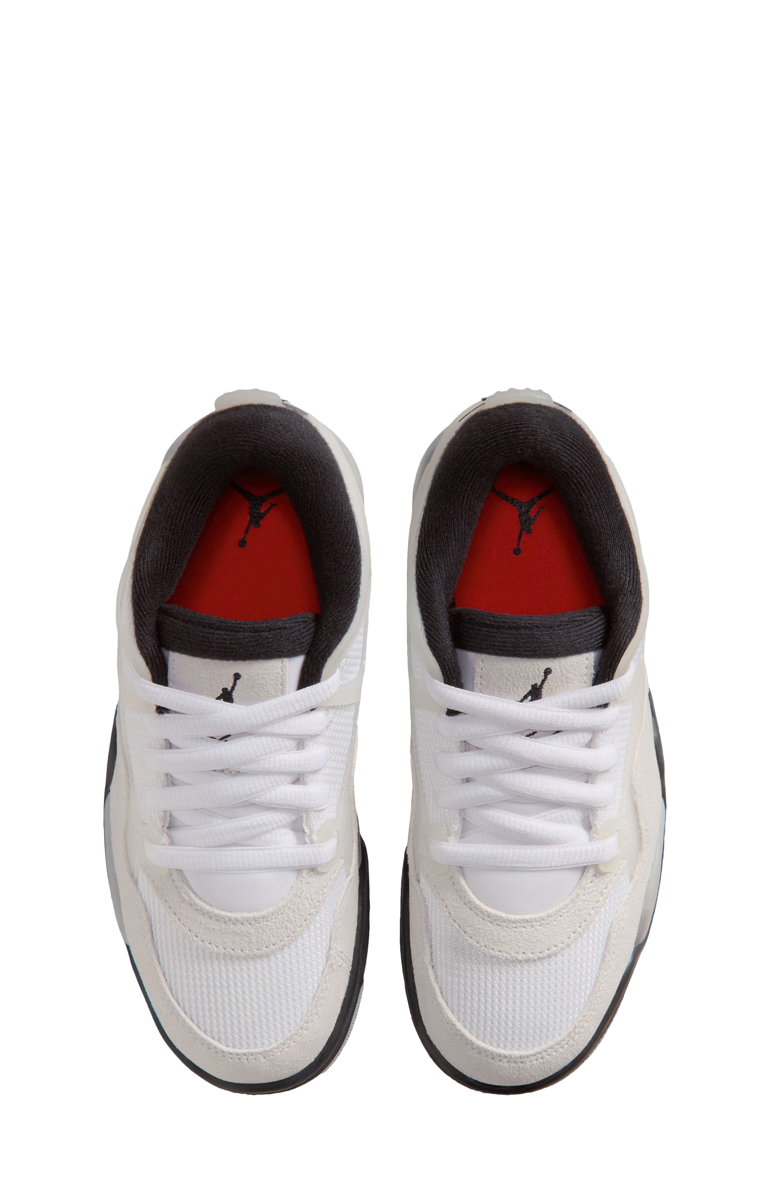 Kids' Air Jordan 4 RM Sneaker, Alternate, color, WHITE/ BLACK/ INFRARED/ GREY