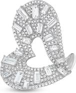 Bony Levy 18K Gold Gatsby Diamond Baguette Heart Statement Ring (Online Trunk Show)