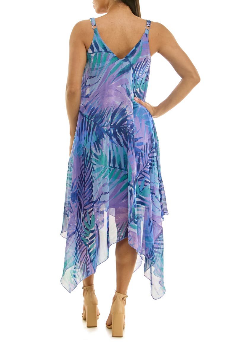 Patterned Handkerchief Hem Dress, Alternate, color, HIGH DIVE MULTI