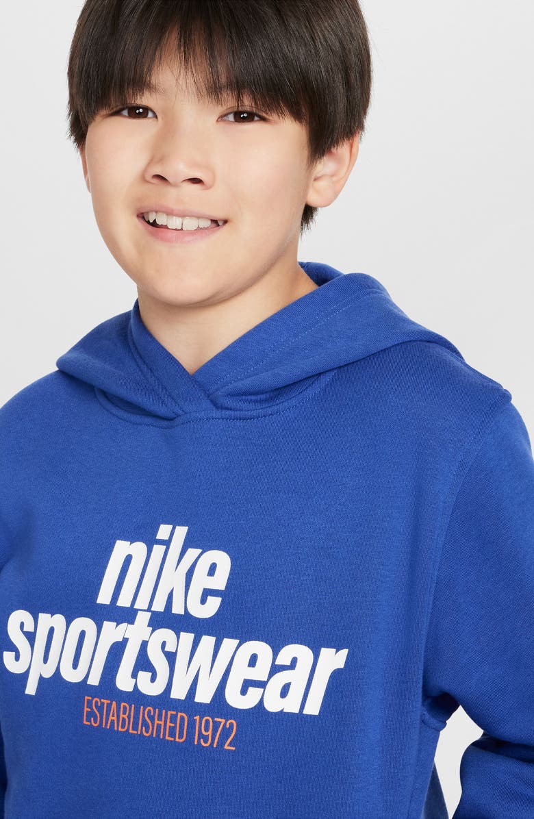 Nike Kids' Sportswear Club Pullover Hoodie, Alternate, color, 480 Gamerl/White