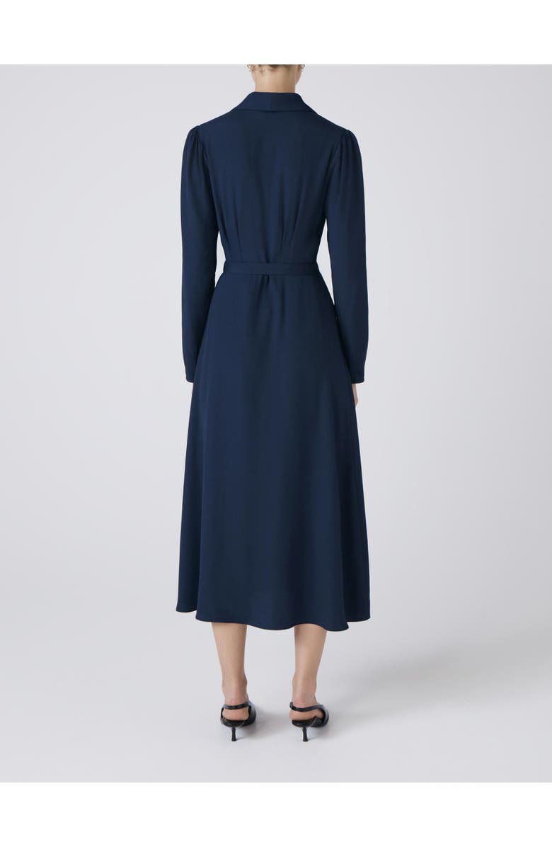 Ghost London Elena Crepe Button Through Midi Dress, Alternate, color, Navy