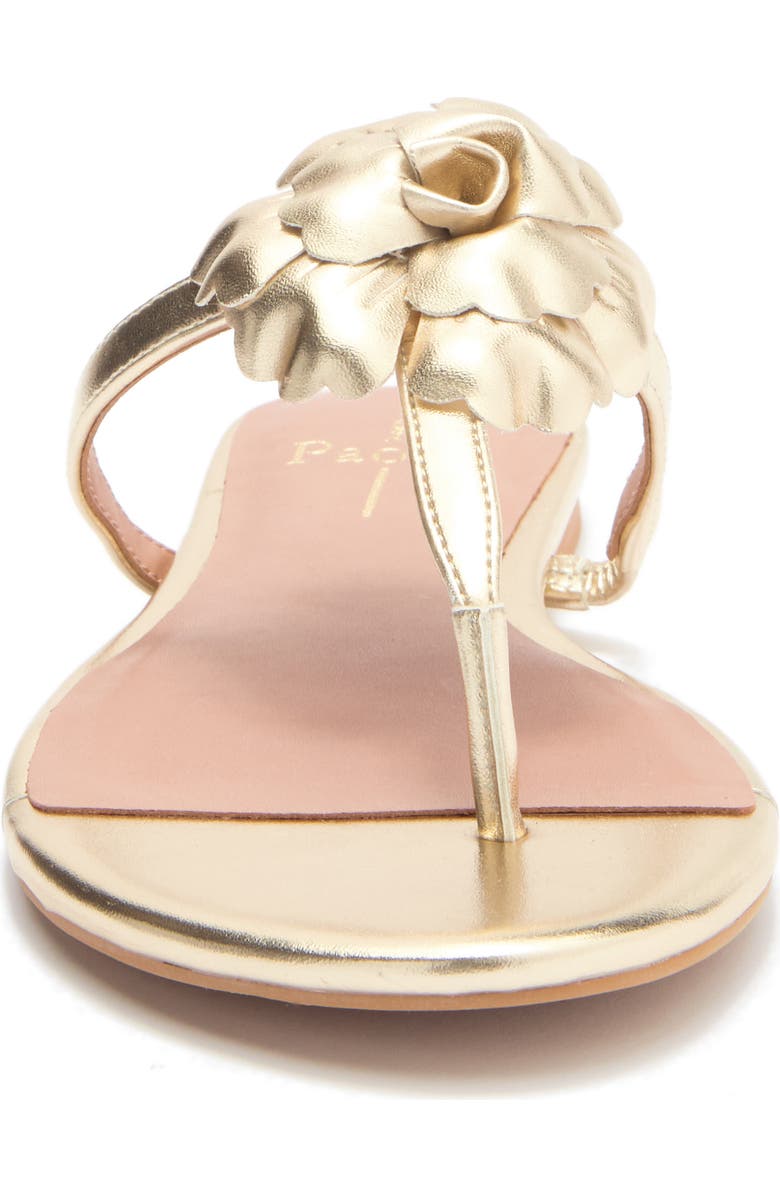 Linea Paolo Laurel Flower Sandal, Alternate, color, Gold